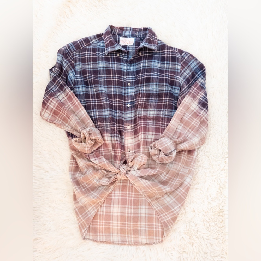 BRAND NEW Big & Tall Tie Dyed Flannel